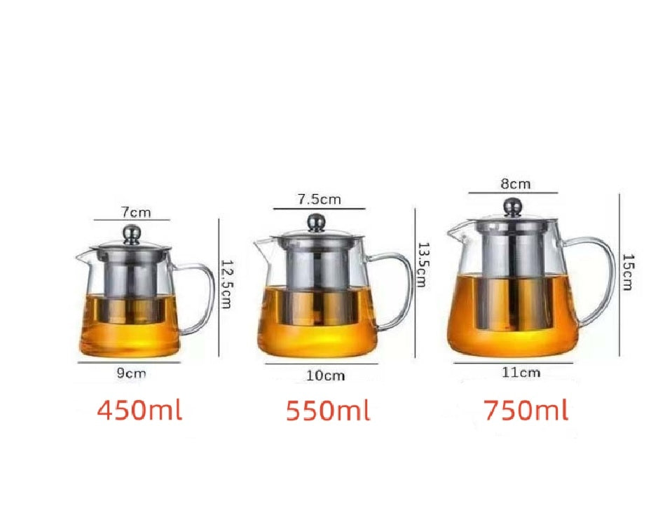 dimensions theiere en verre