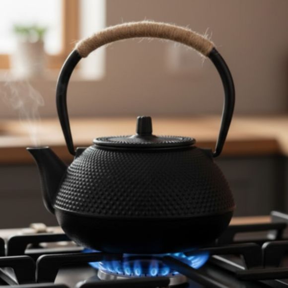THEIERE EN FONTE SUR CUISINIÈRE
