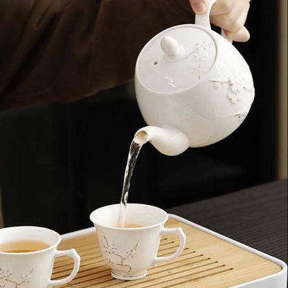Service avec théière porcelaine