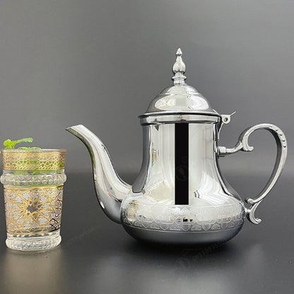 théière marocaine couleur argent