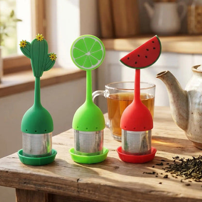 trois infuseurs a the poignee silicone